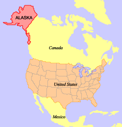 Location of Alaska / AXJB̏ꏊ